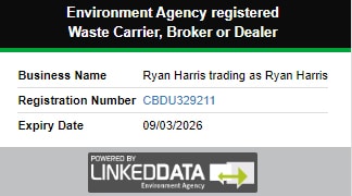 Environment Agency registeredWaste Carrier, Broker or Dealer